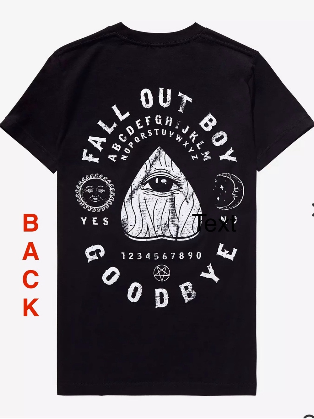 Fall Out Boy T-Shirt Tee Spirit Board 2XL Band FOB NWT Hot Topic Black Unisex